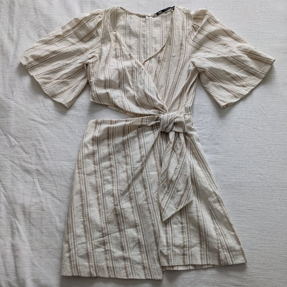 Zara Stripe Cutout XS Mini Dress